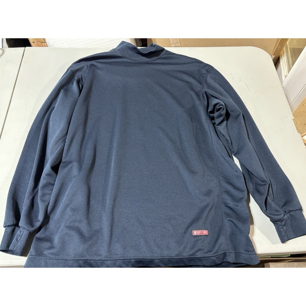 Mizuno Performance Wear Shirt Breathe Thermo Sz XL Mock Neck Base Layer Blue